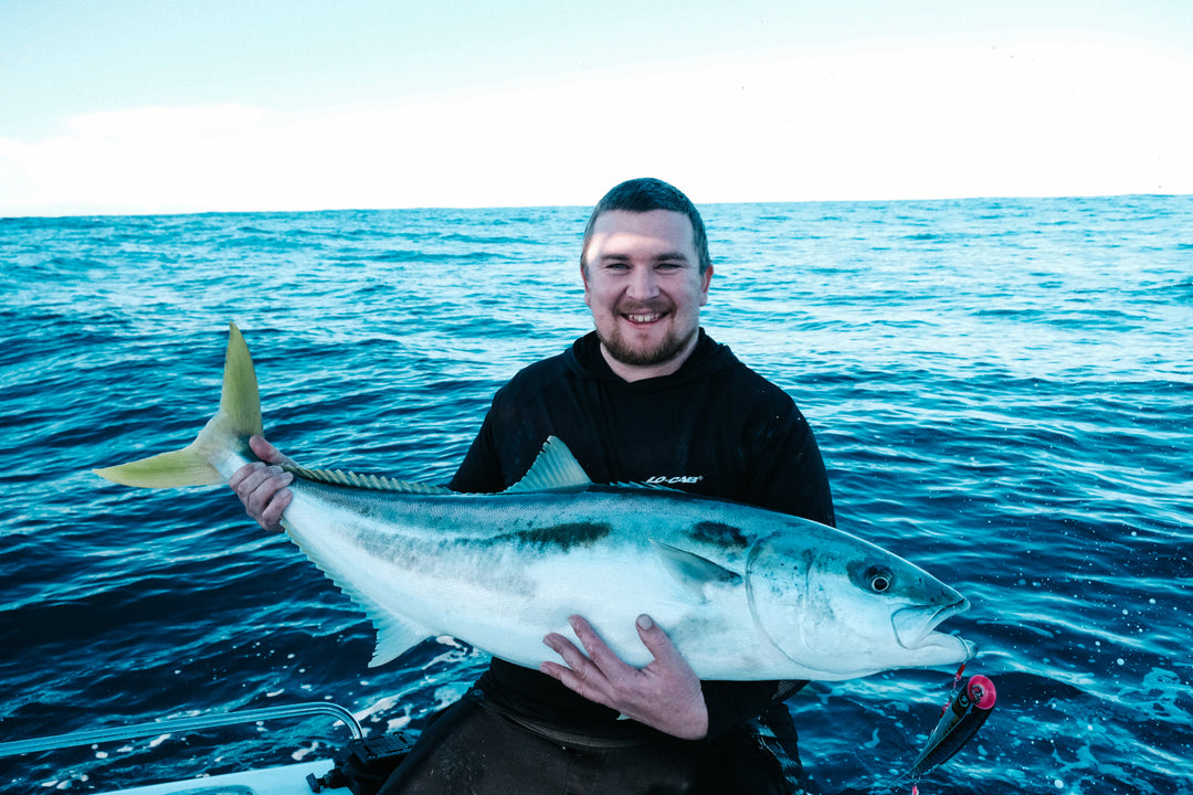 Mitch Tombleson, Kingfish caught on Massimo Diving Popper.